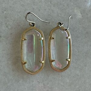 Kendra Scott Dani drop earrings gold iridescent